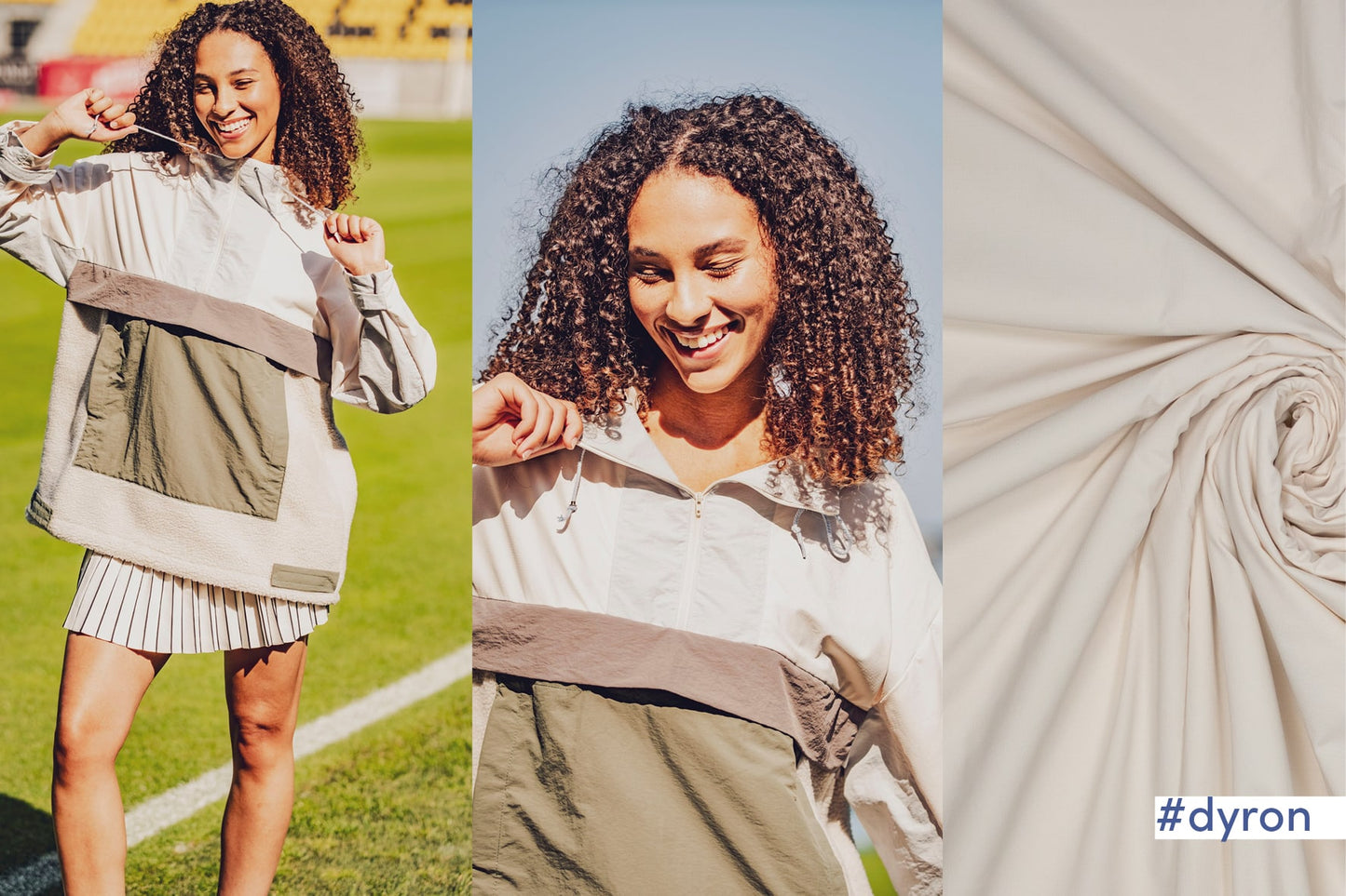 Jas Dyron uit de fibr mood special 4 sports gemaakt van waterproof nylon rib stop stof in lichtroze van Fibre mood.