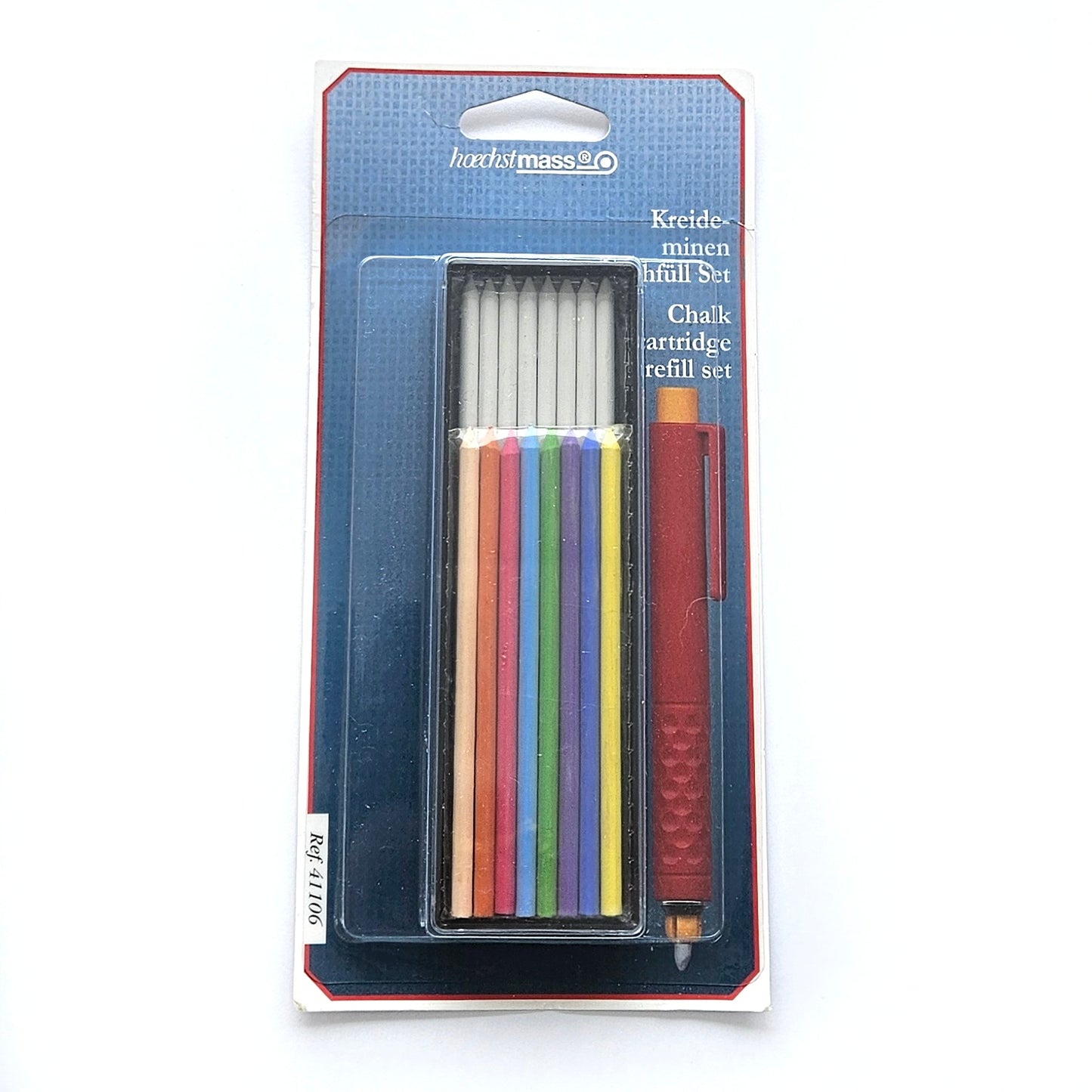 Kleermakerskrijtset met pen en verschillende kleuren krijtstiften
