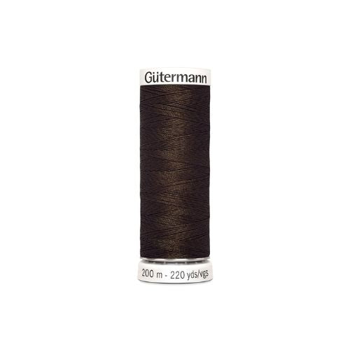 Gutermann naaigaren donkerbruin – kleurnummer 406, 200 meter.