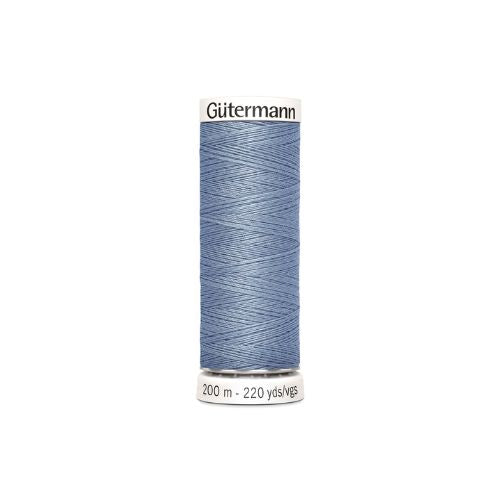 Gutermann naaigaren licht denim blauw – kleurnummer 64, 200 meter.