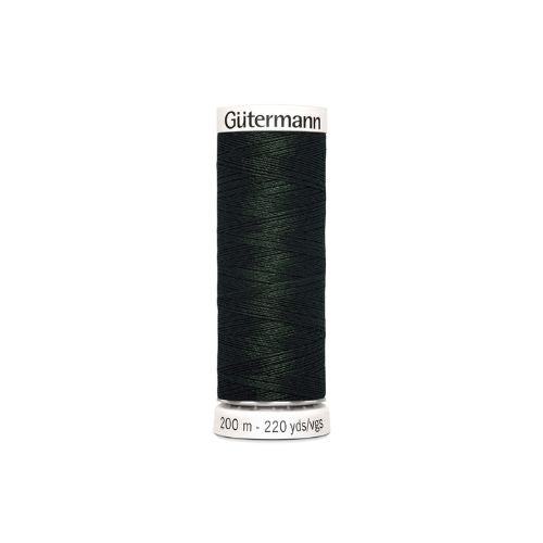 Gutermann naaigaren diep donkergroen – kleurnummer 687, 200 meter.