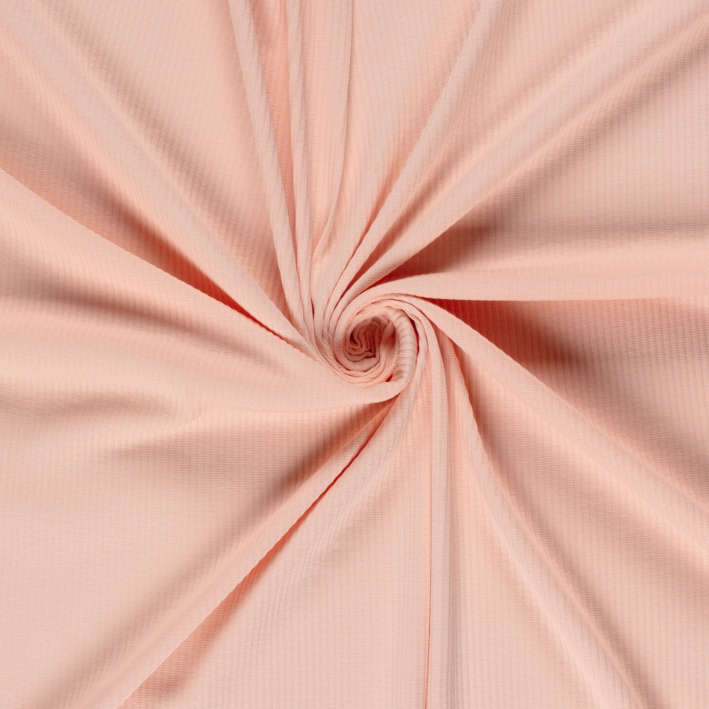 Effen baby rib jersey stof inlicht zalm roze