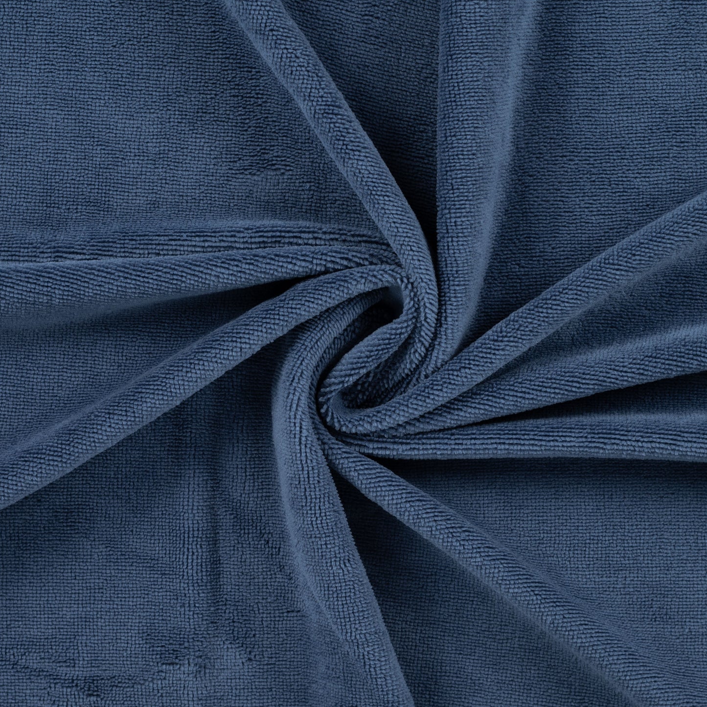Denim blauwe bamboe fleece badstof