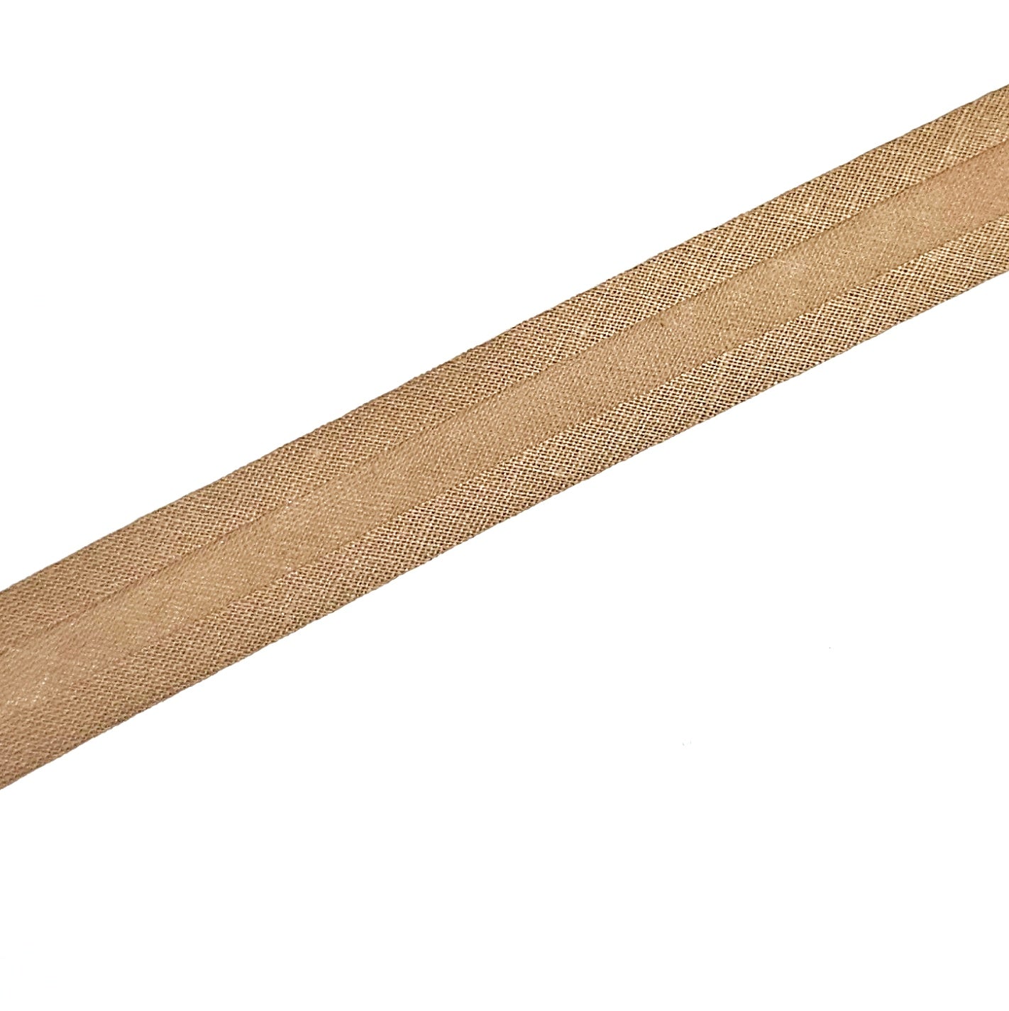 camel bruine biaisband van 2cm breed.