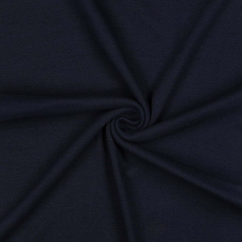 Boordstof rondgebreid marine blauw