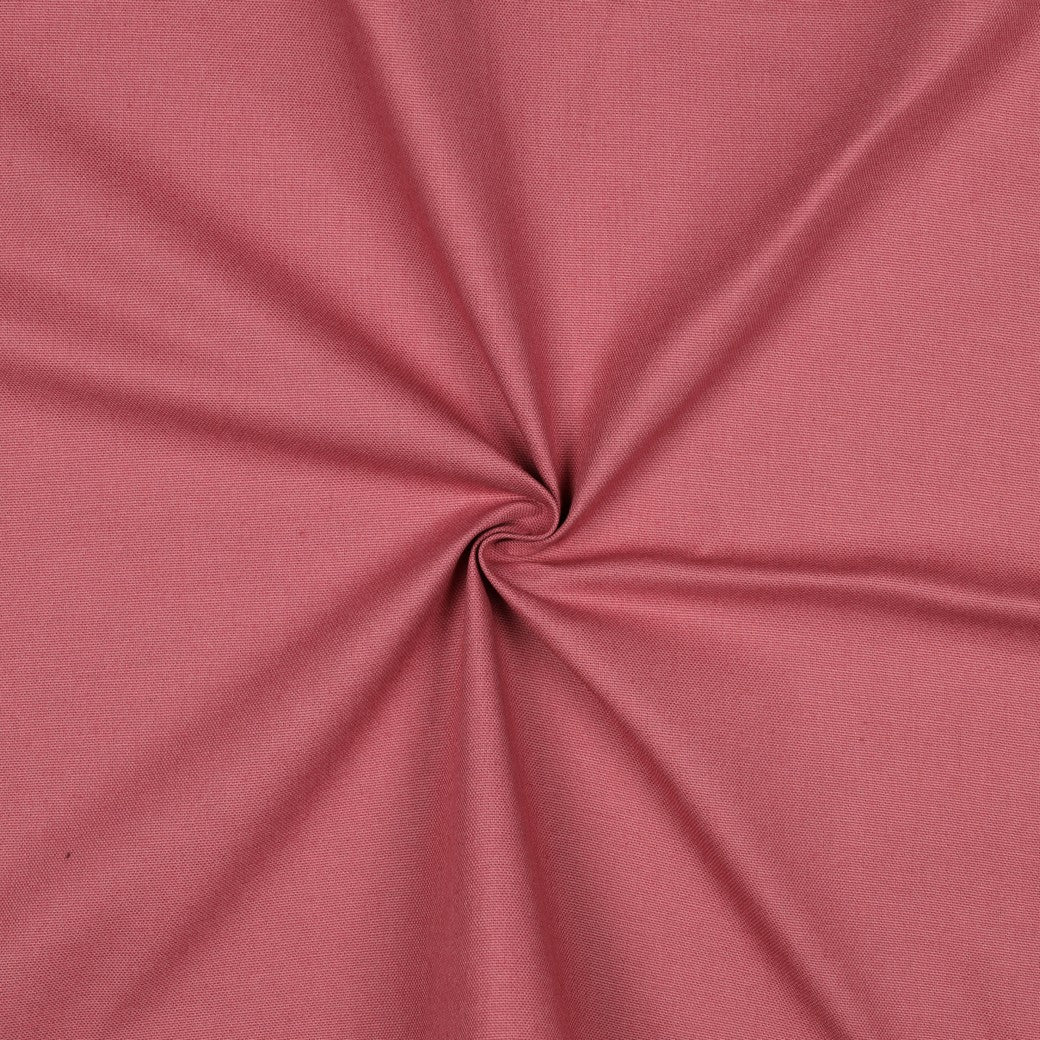Effen dark blush roze katoenen canvas stof