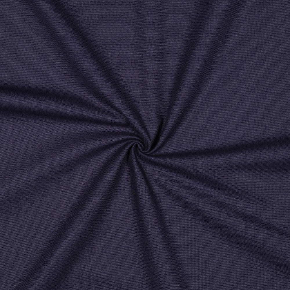 Effen navy blauw katoenen canvas stof