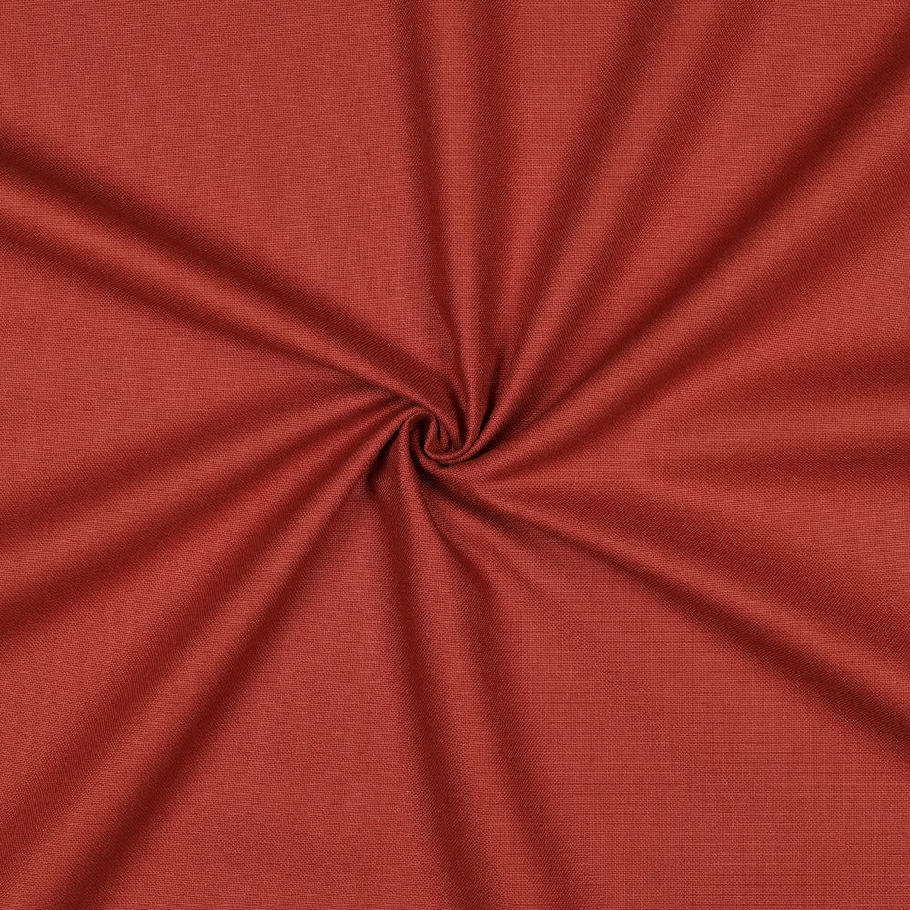 Effen terracotta katoenen canvas stof