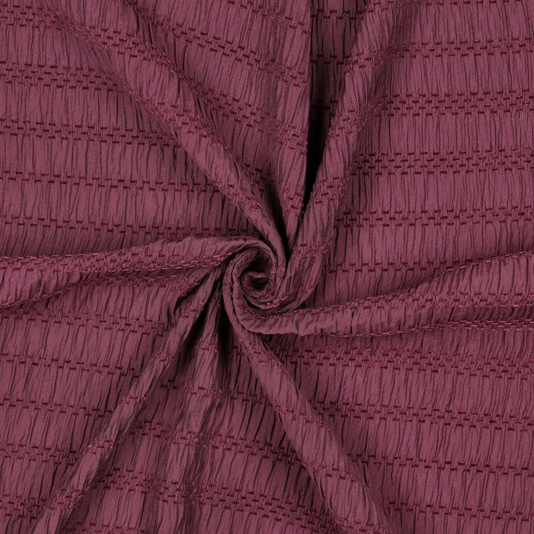 Chenille jacquard stof in burgundy