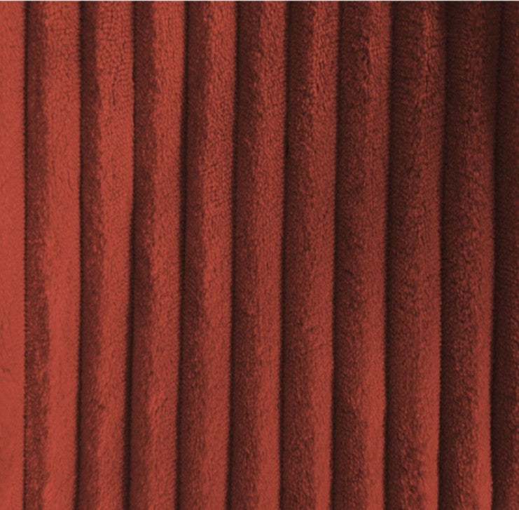 Terra of paprika rode minky fleece corduroy.