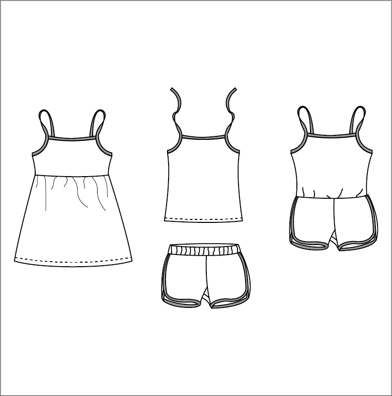 Naaipatroon Siem jurk short, shirt of jumpsuit voor kinderen van Bel'etoile