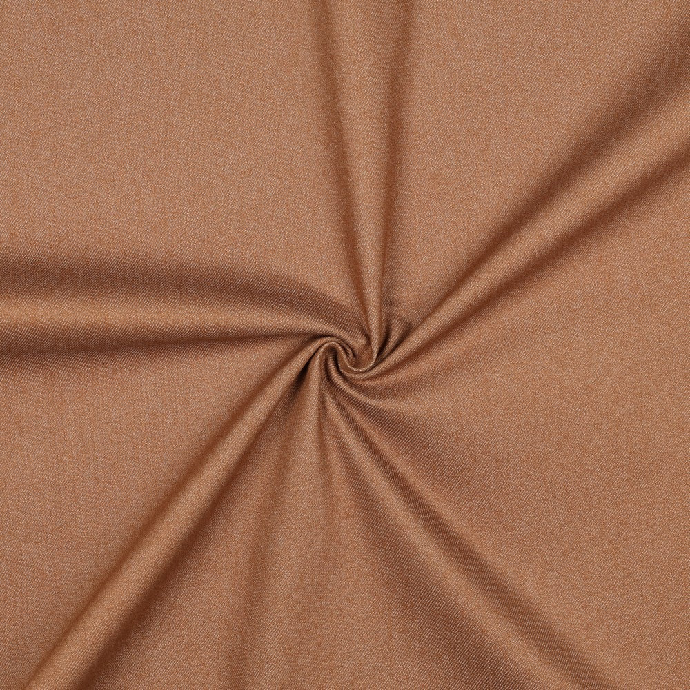 Effen camel bruine denim stof met lichte stretch