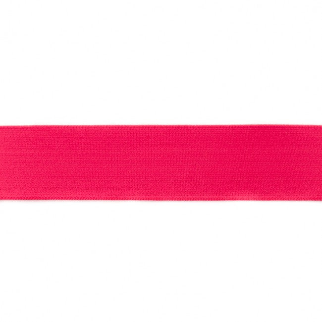 Fuchsia uni zacht elastiek van 40mm breed.