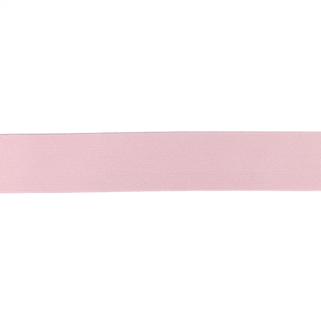 Lichtroze uni zacht elastiek van 40mm breed.