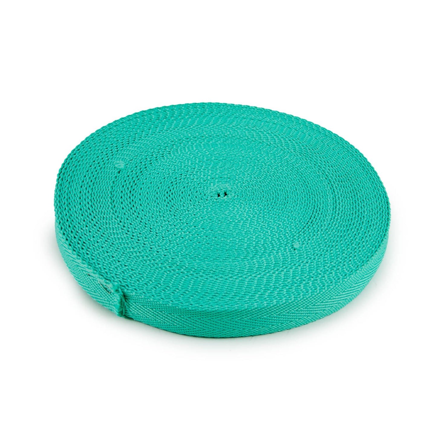 Aqua kleurige polyester tassenband of rugzakriem.