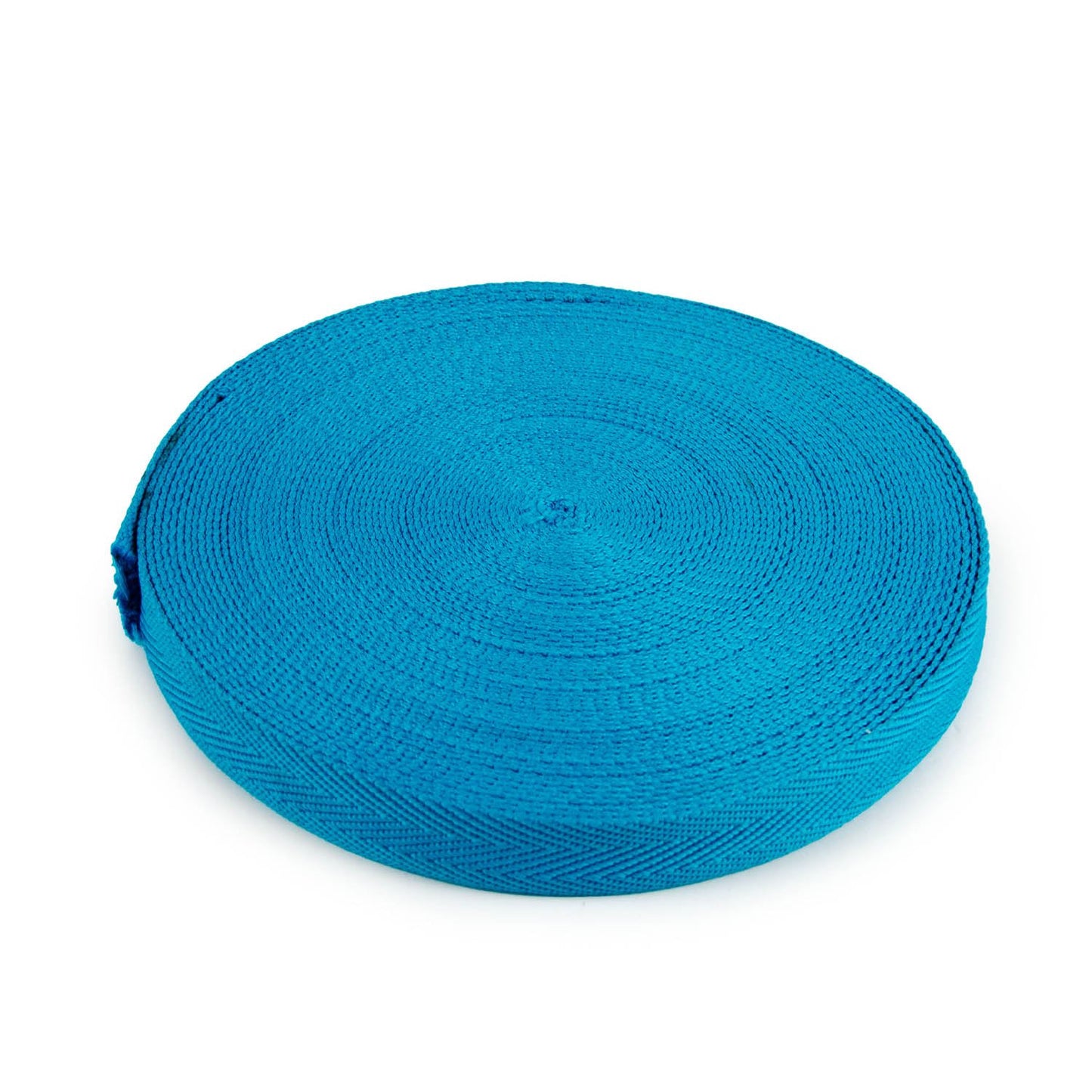 Turquoise blauwe polyester tassenband of rugzakriem.