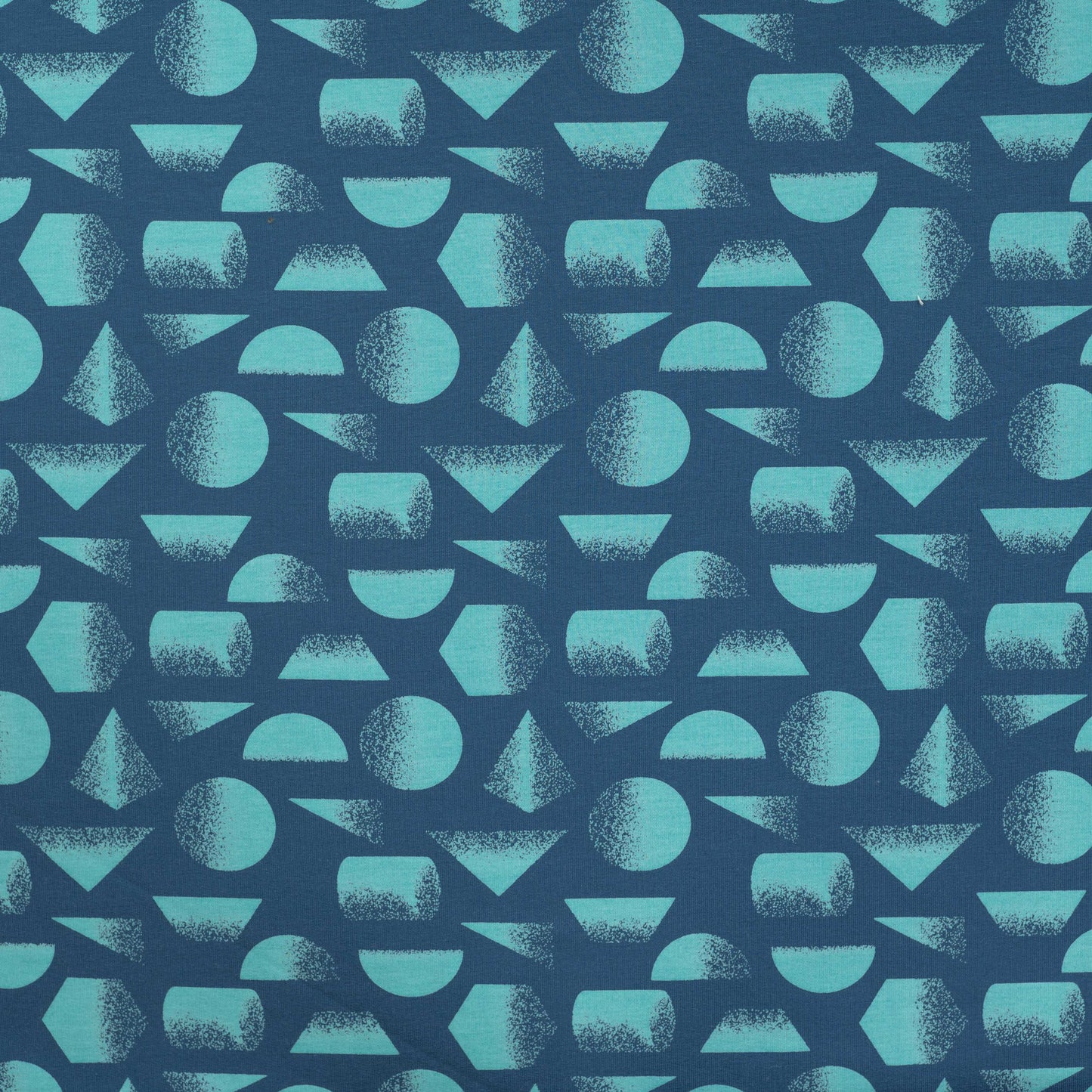 Denim blauw met mint french terry voor jongens kleding.
