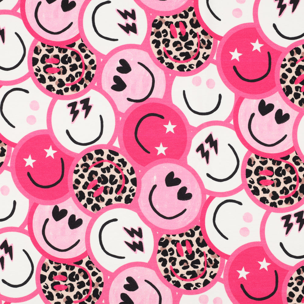 
                  
                    Happy face smiley sweaterstof voor kinderkleding.
                  
                