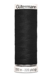 Gutermann naaigaren zwart 200m op klosje.