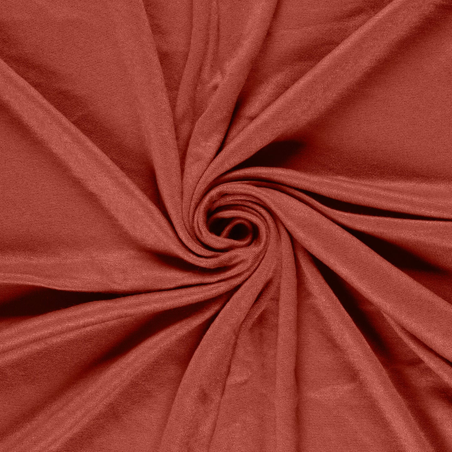 Gebreide jersey stof in de kleur uni brique.