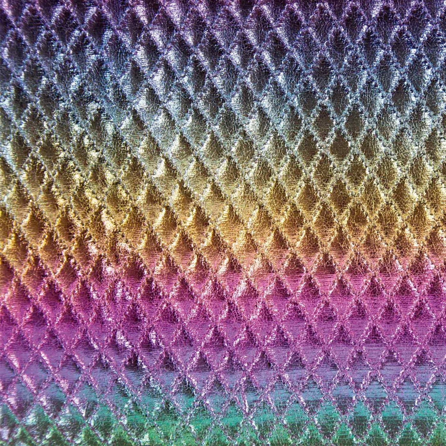 regenboog paarse holografische polyester stof.