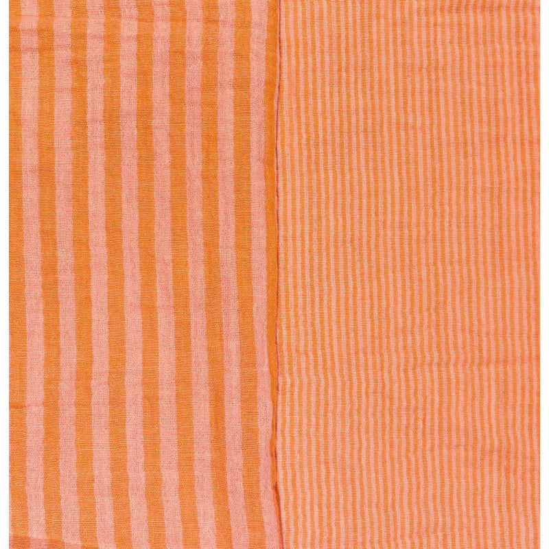 Hydrofiel stof strepen oranje