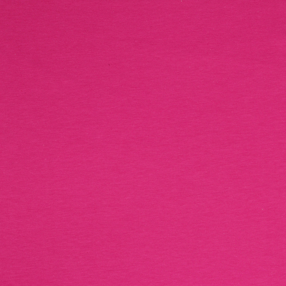 Rekbare tricot in uni fuchsia paars voor bijvoorbeeld leggings of tshirts.