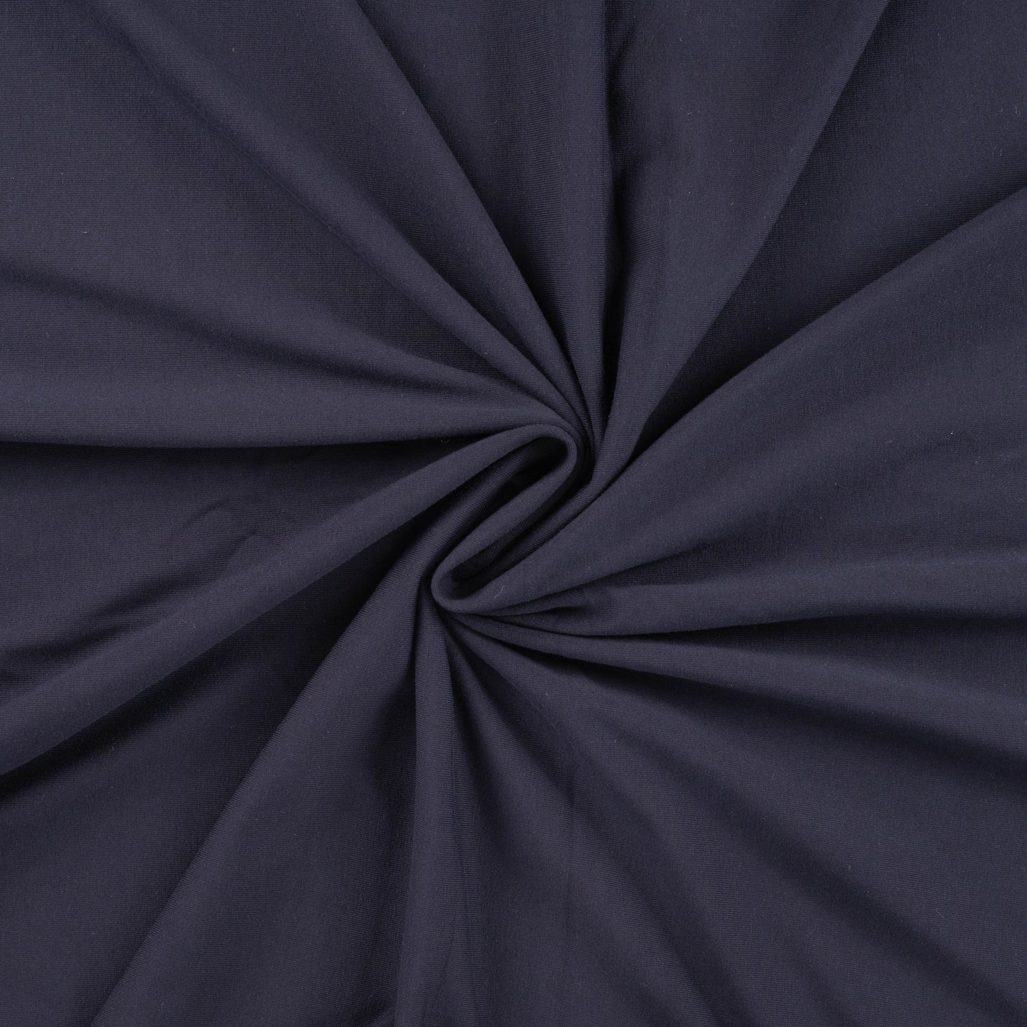 Donker navy blauwe uni katoenen tricot stof.