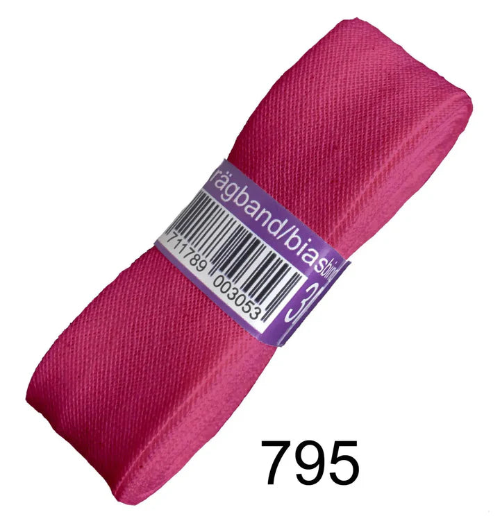 Bosje fuchsia biaisband van 3meter en 2cm breed.
