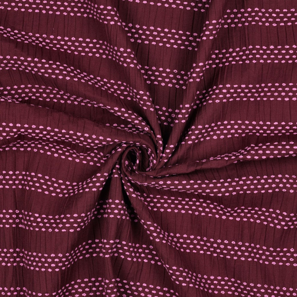 Gestreept jacquard katoen stof dobby in aubergine