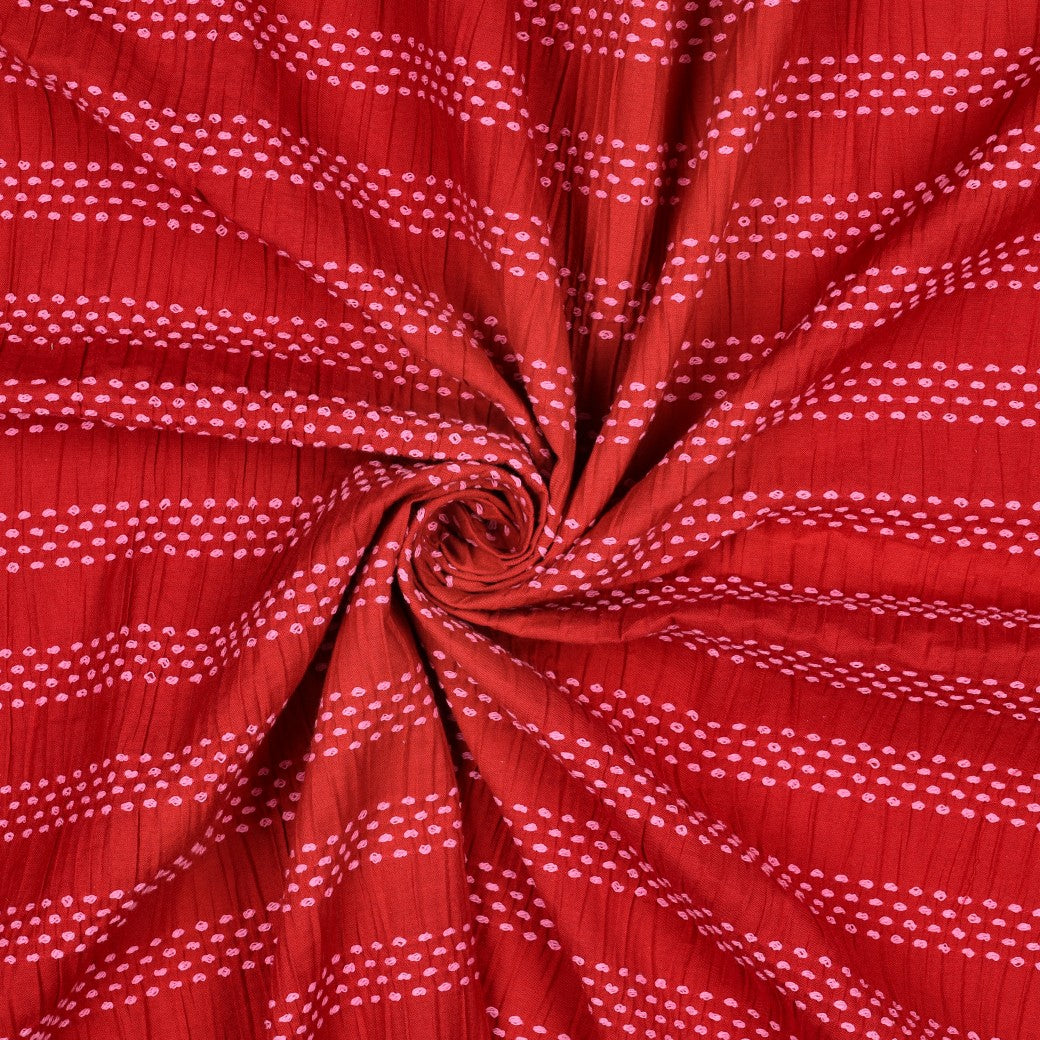 Gestreept jacquard katoen stof dobby in rood