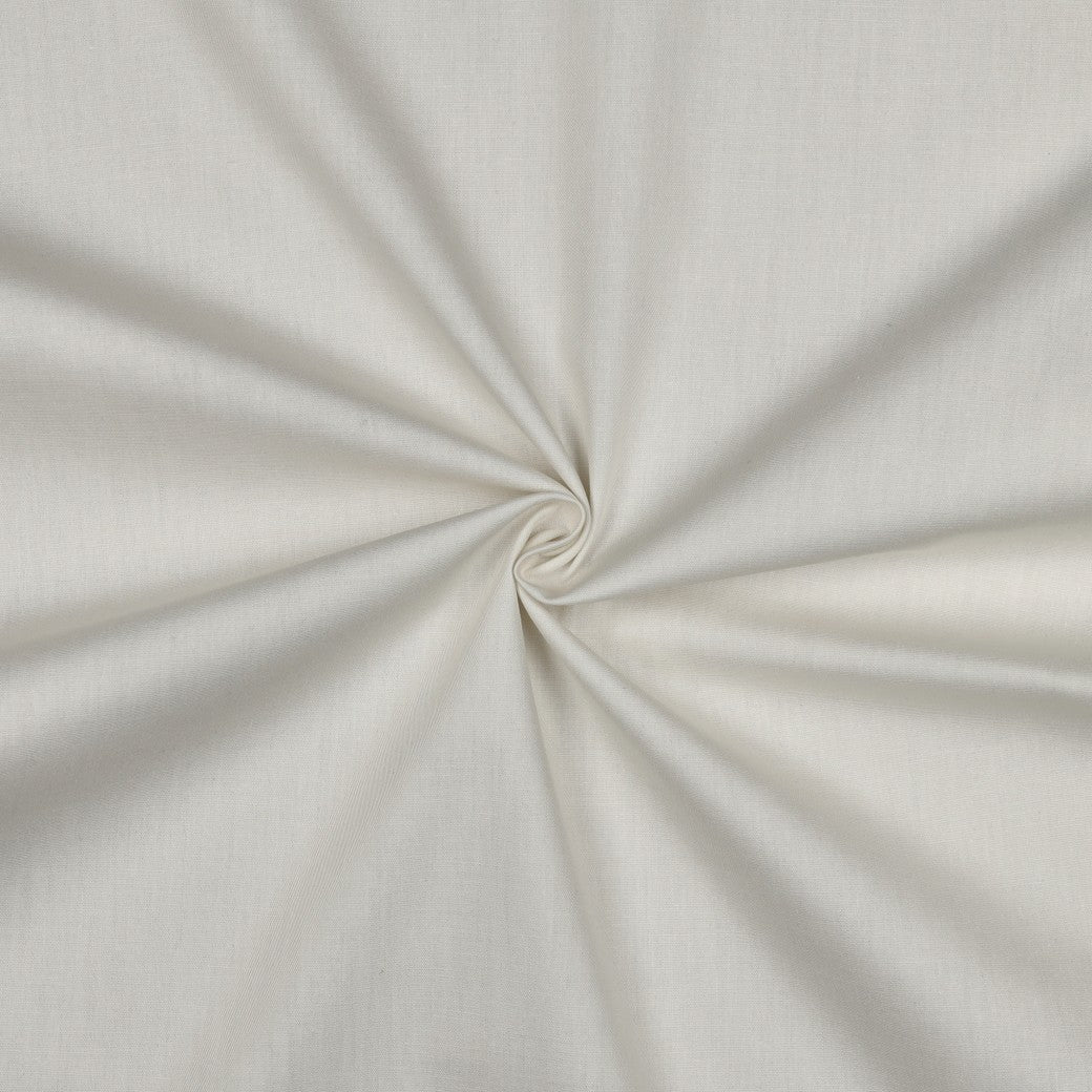 Katoenen poplin uni in de kleur ecru.