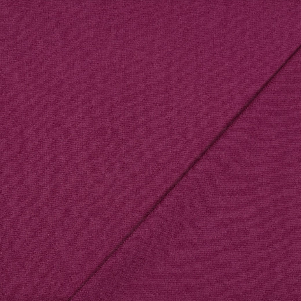 Katoen poplin violet effen, voor en achterkant.