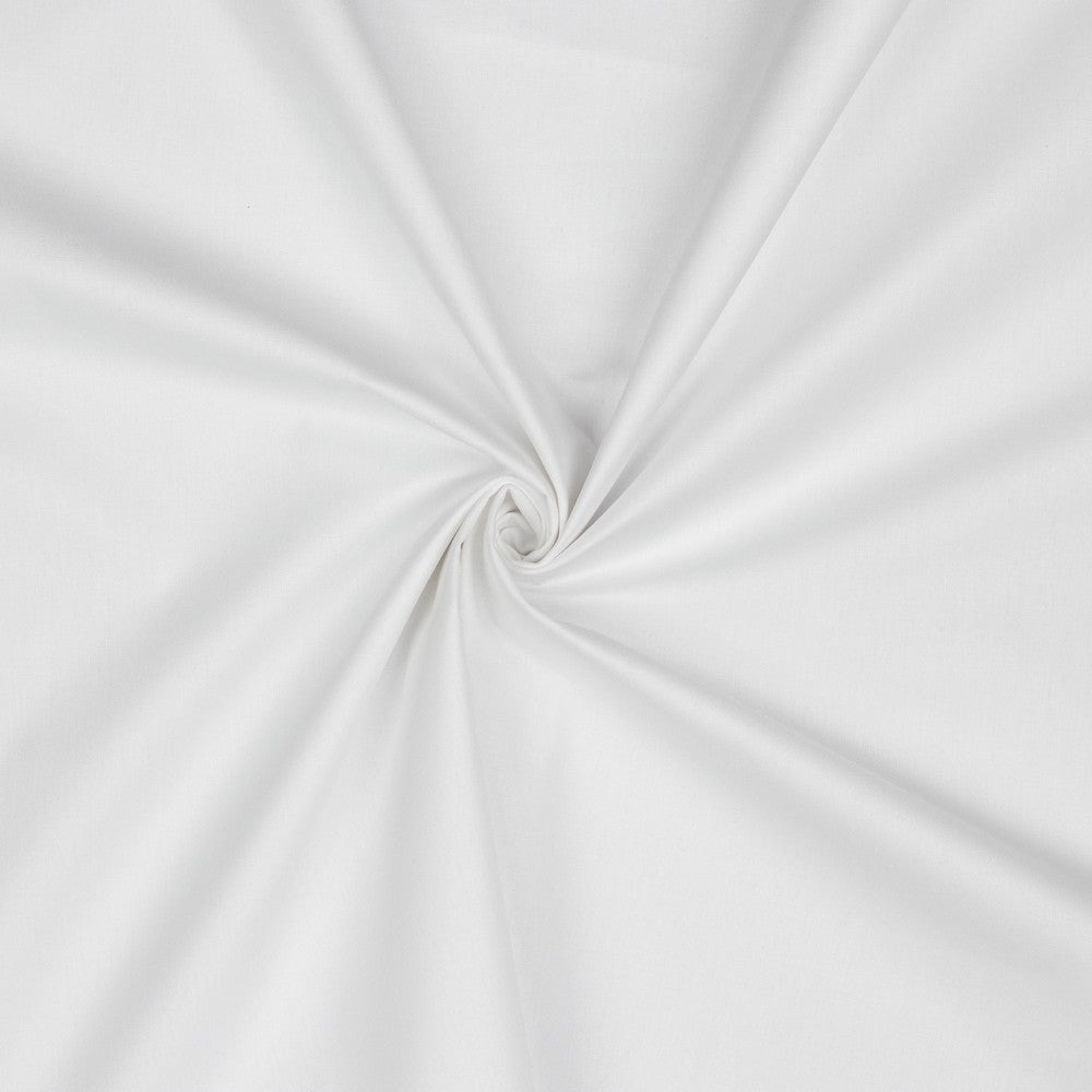 Witte uni katoenen poplin.