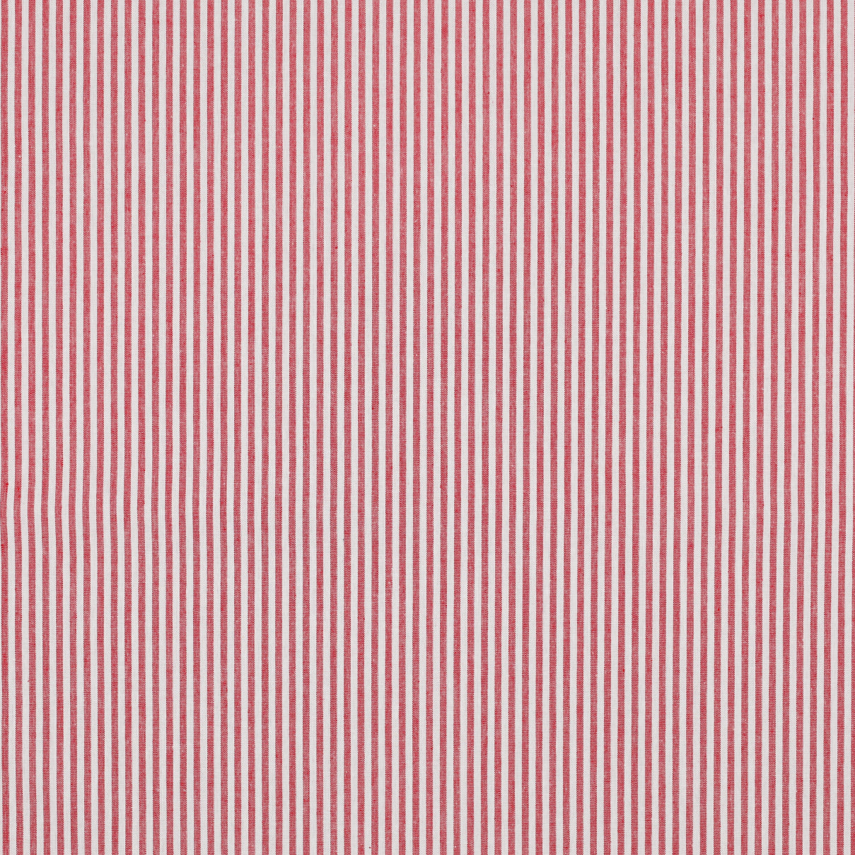 Rood yarn dyed gestreepte katoenen poplin.