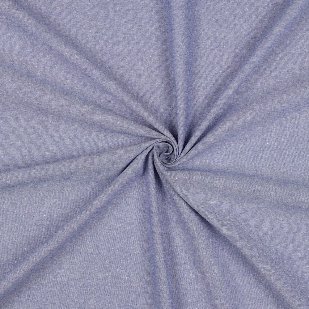 Yarn dyed katoenen poplin in de kleur lavendel.
