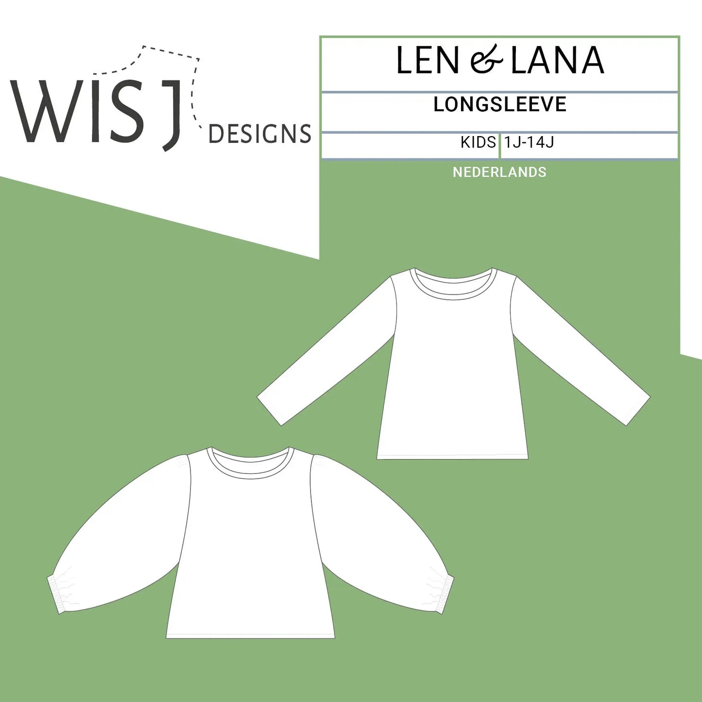 Naaipatroon Len & Lena longsleeve shirt van WISJ Designs