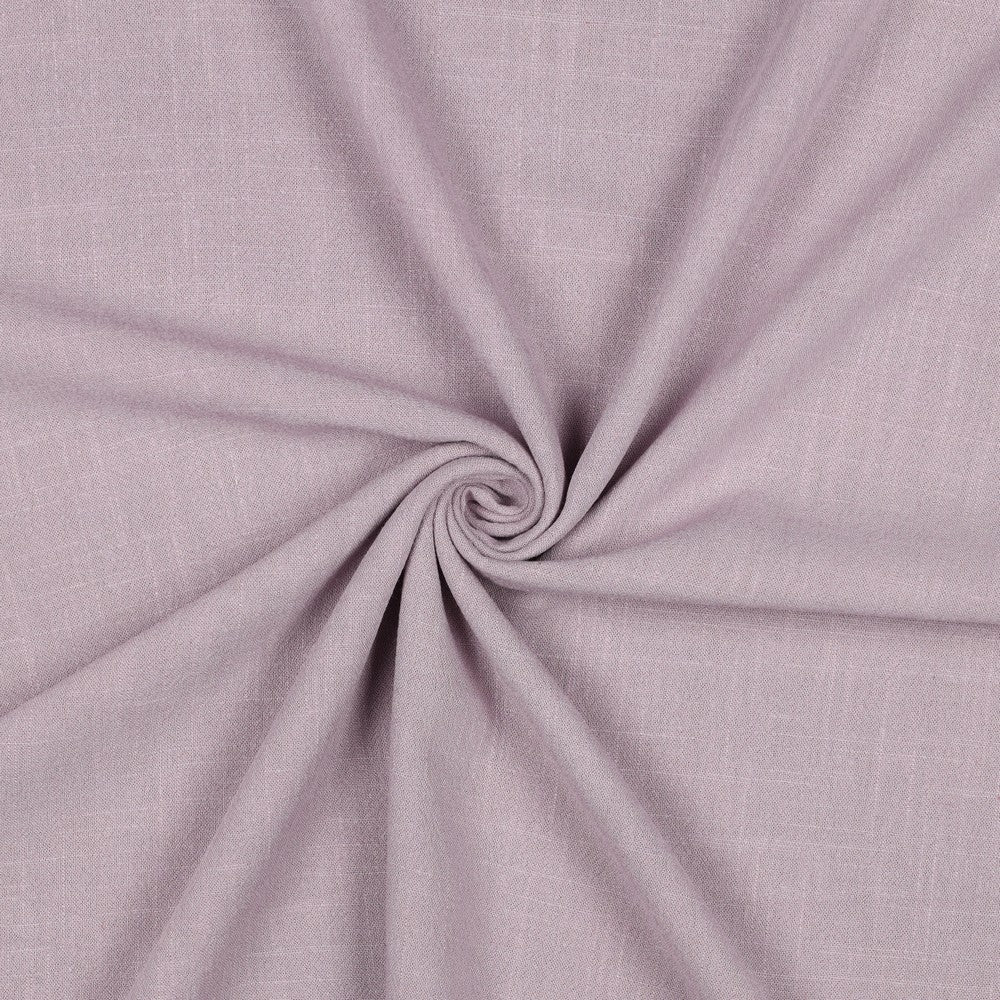 Effen lila linnen viscose stof, washed finish