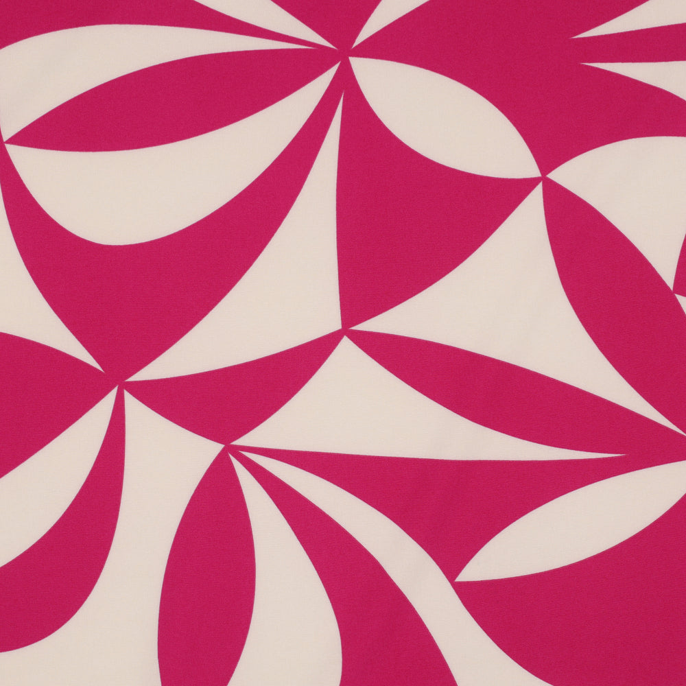 
                  
                    Fuchsia magnolia stretch met abstracte figuren .
                  
                