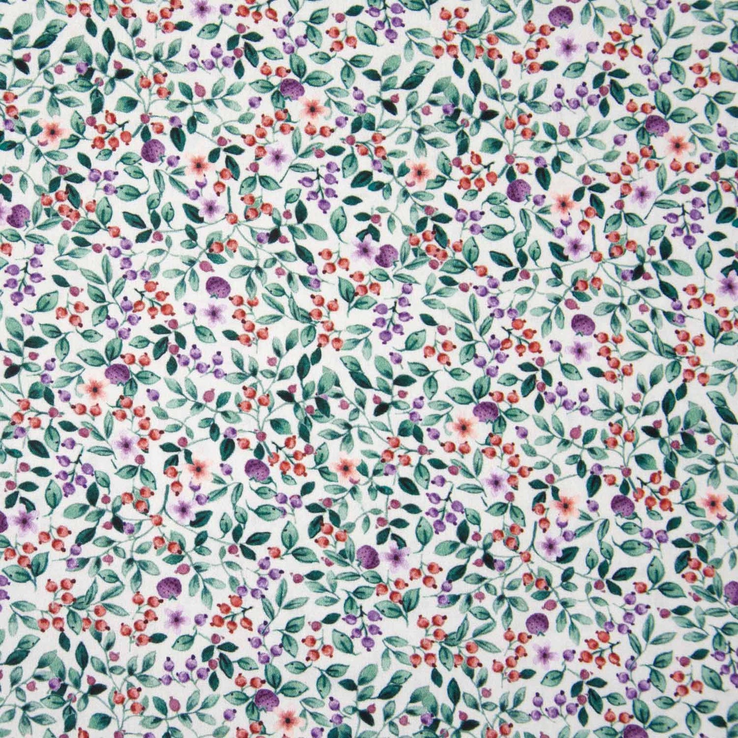 Katoenen poplin met allover print van takjes en besjes.