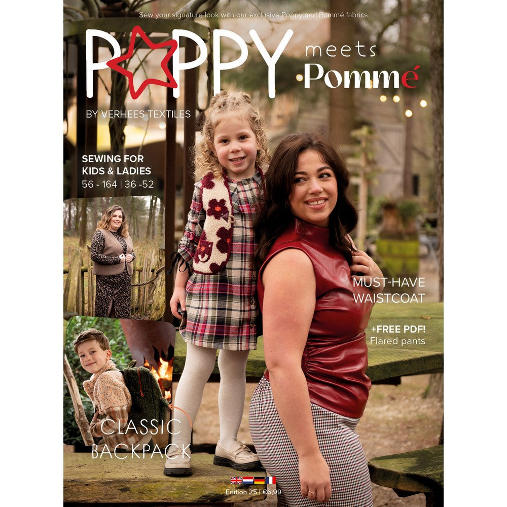 Tijdschrijft van Poppy en Pomme met patronen voor het najaar voor zowel kinderen en dames.