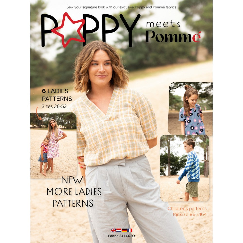 Het eerste Poppy meets Pomme magazine met zomerse patronen voor kinderen en dames.
