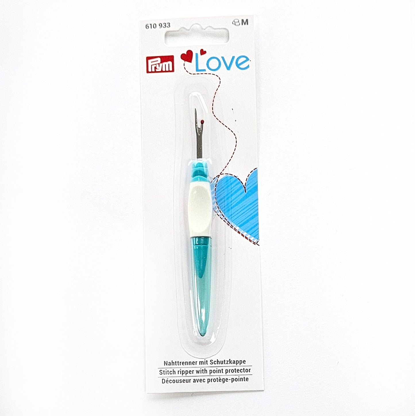 Ergonomisch lichtblauw tornmesje van Prym.