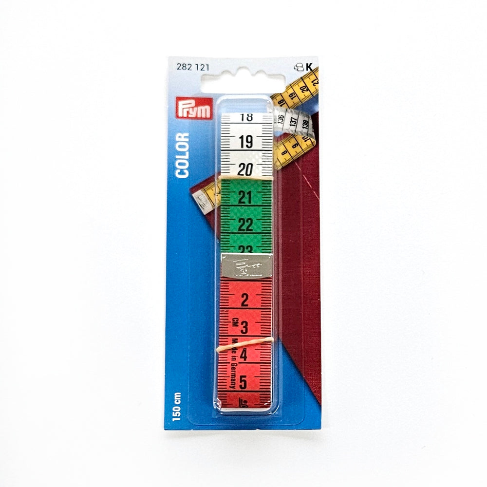 Gekleurd meetlint van Prym 150cm lang.