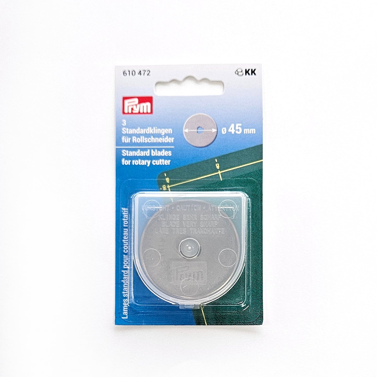 3 reserve messen voor rolmes 45mm van prym.