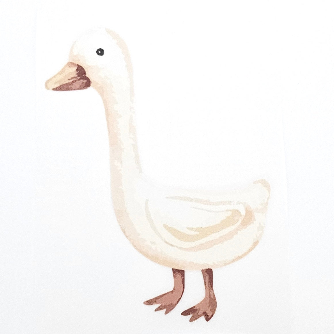 Applicatie met gans om op kleding te strijken van Qjutie and the qjutest.
