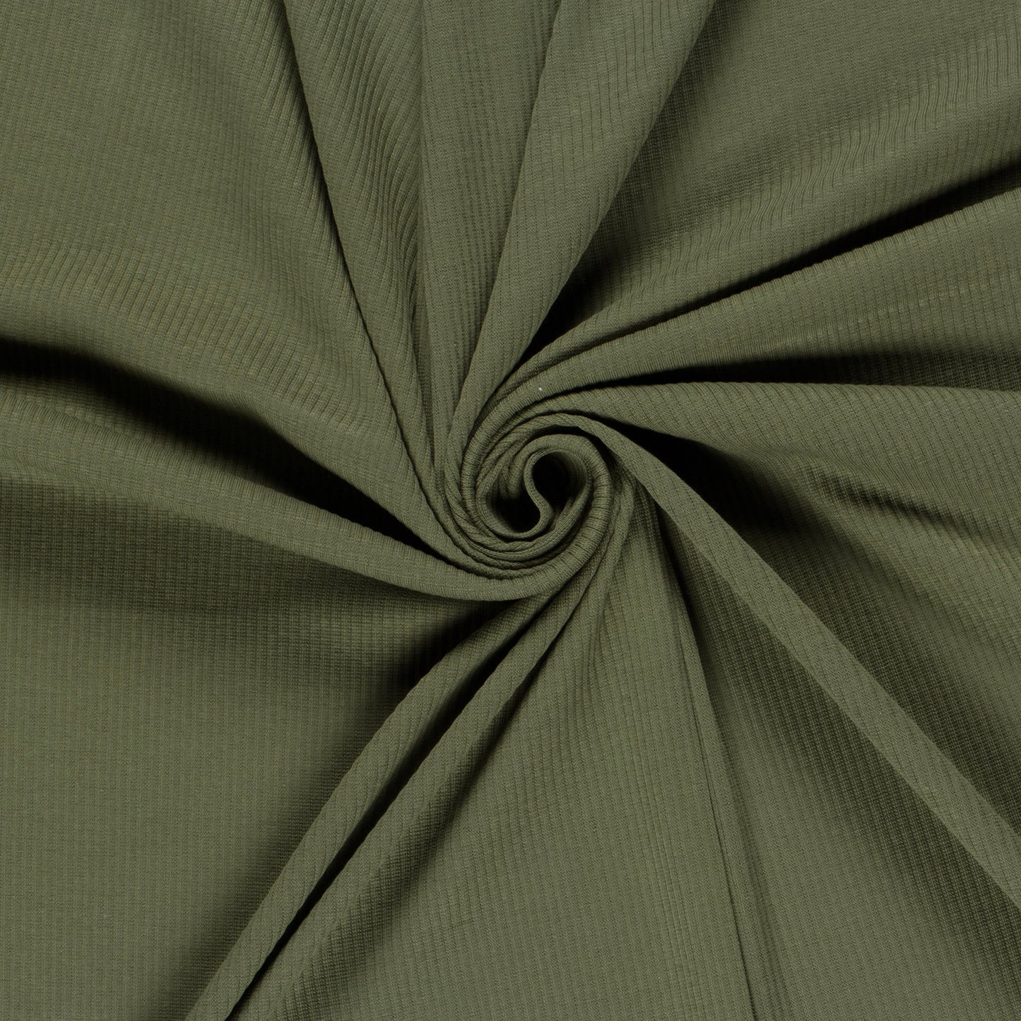 Baby rib jersey bosgroen.