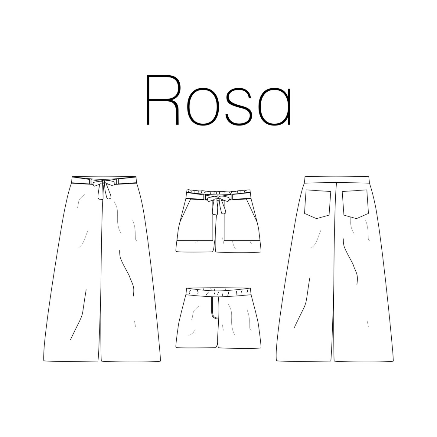 Naaipatroon Rosa kind voor het maken van een short of broek van Iris May