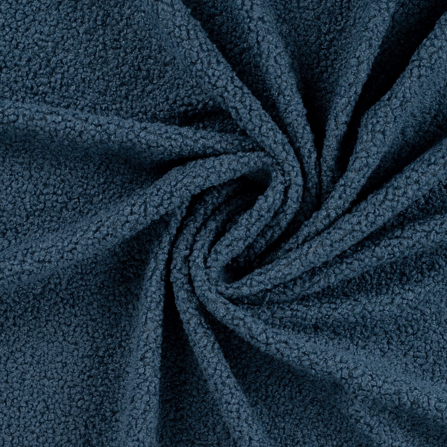 Zachte denim blauwe teddy stof.