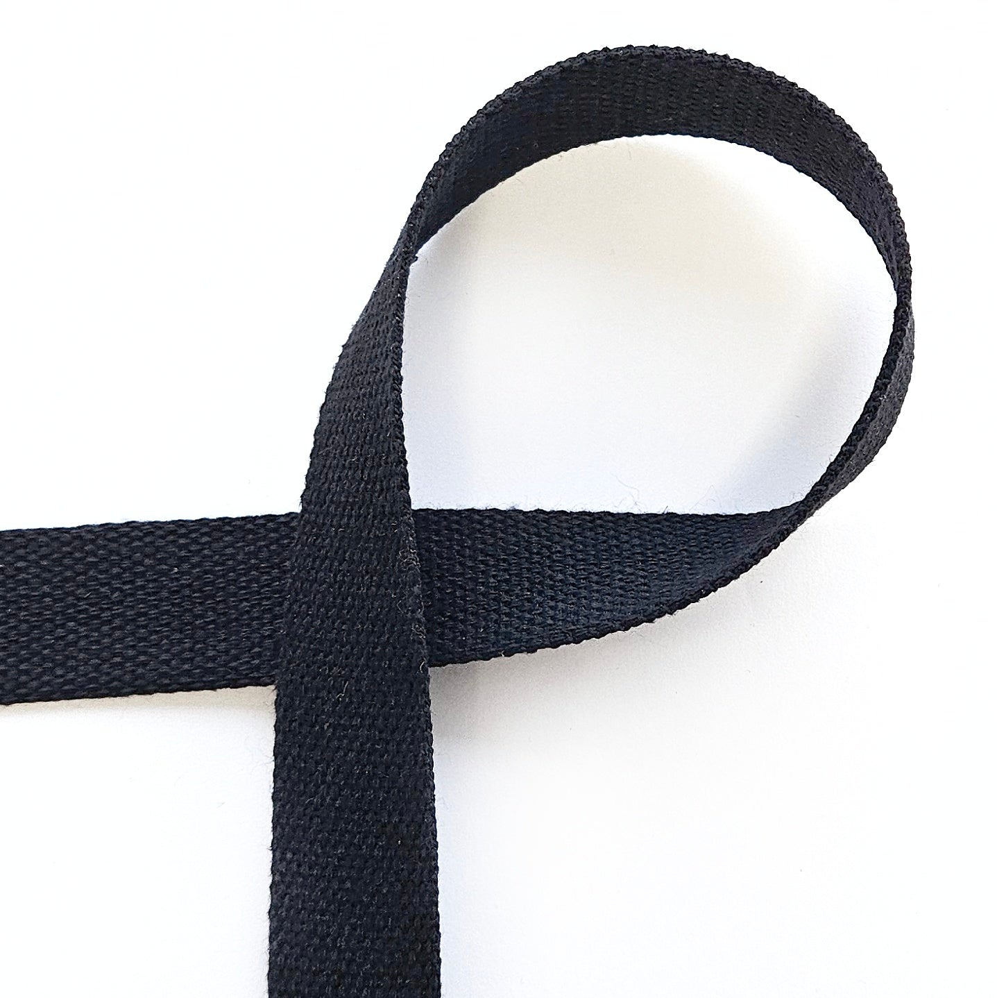 Zwarte katoenen tassenband